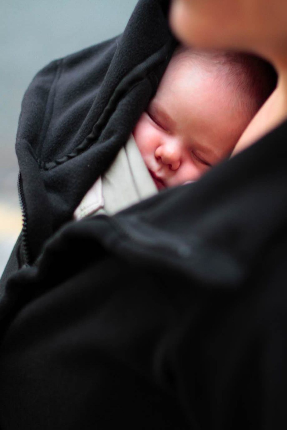 Maternité Pratique Veste Portage Bébé ALSUP - Sweat à Capuche Polaire 3en1 - Porte-Bébé Intégré Maman Veste Chaude Famille