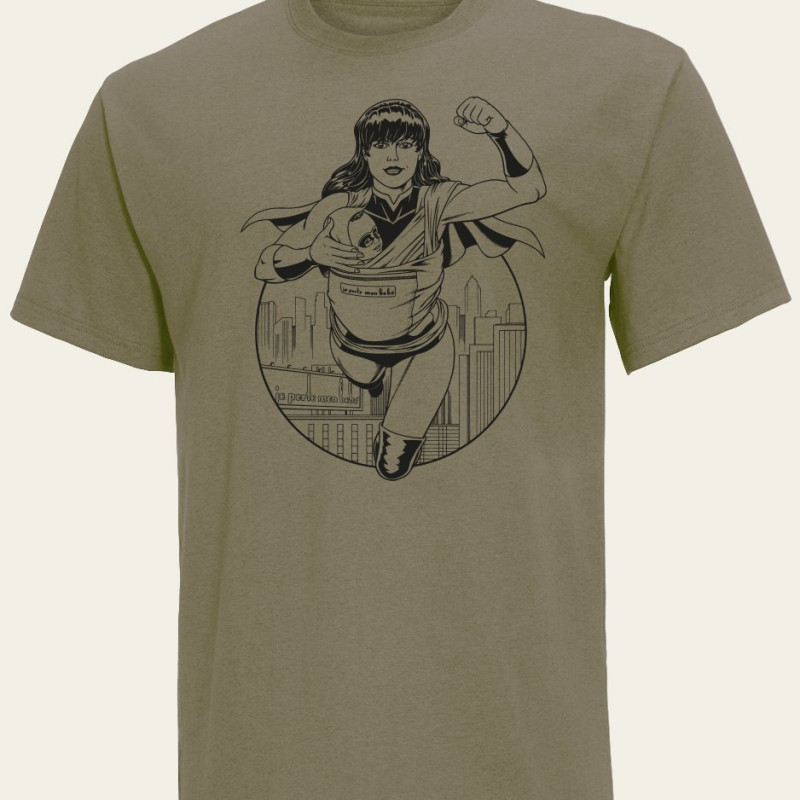 SuperMama T-shirt Heren - Army Groen