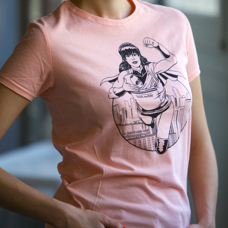 SuperMaman T-shirt Dam - Romantic Pink