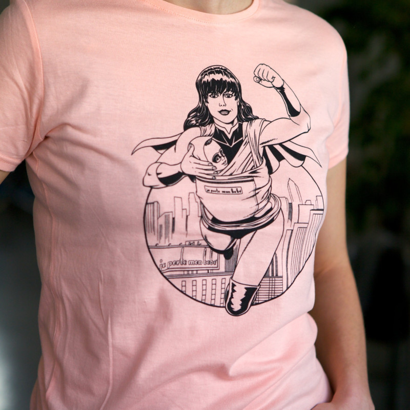 SuperMama T-shirt Dames - Romantic Pink