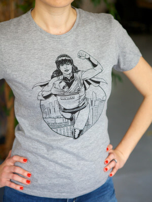 T-shirt SuperMama JPMBB Mulher - Cinzento mesclado T-shirt SuperMama - Cinzento mesclado