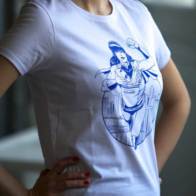 T-shirt SuperMamã Mulher - Branco