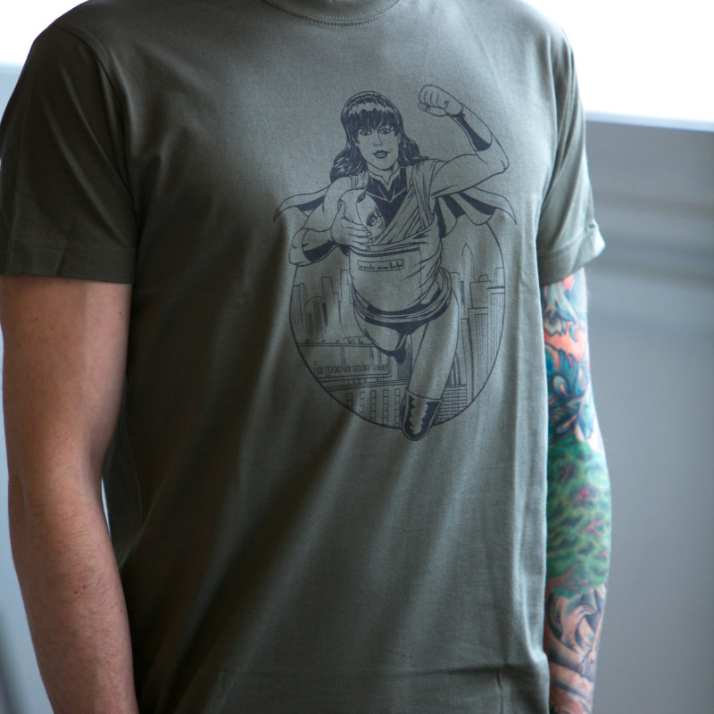 SuperMama T-shirt Heren - Army Groen