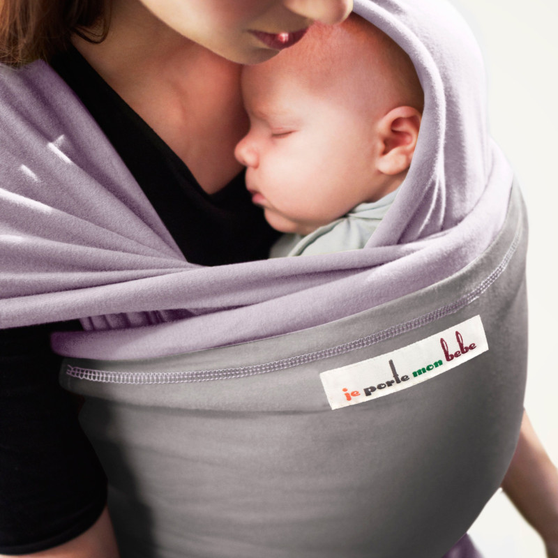 "L'Originale" Baby Wrap - LAVENDER, Light Grey