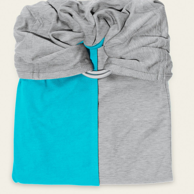 The Little Wrap Without A Knot - Turquoise, Heathered (reversible)