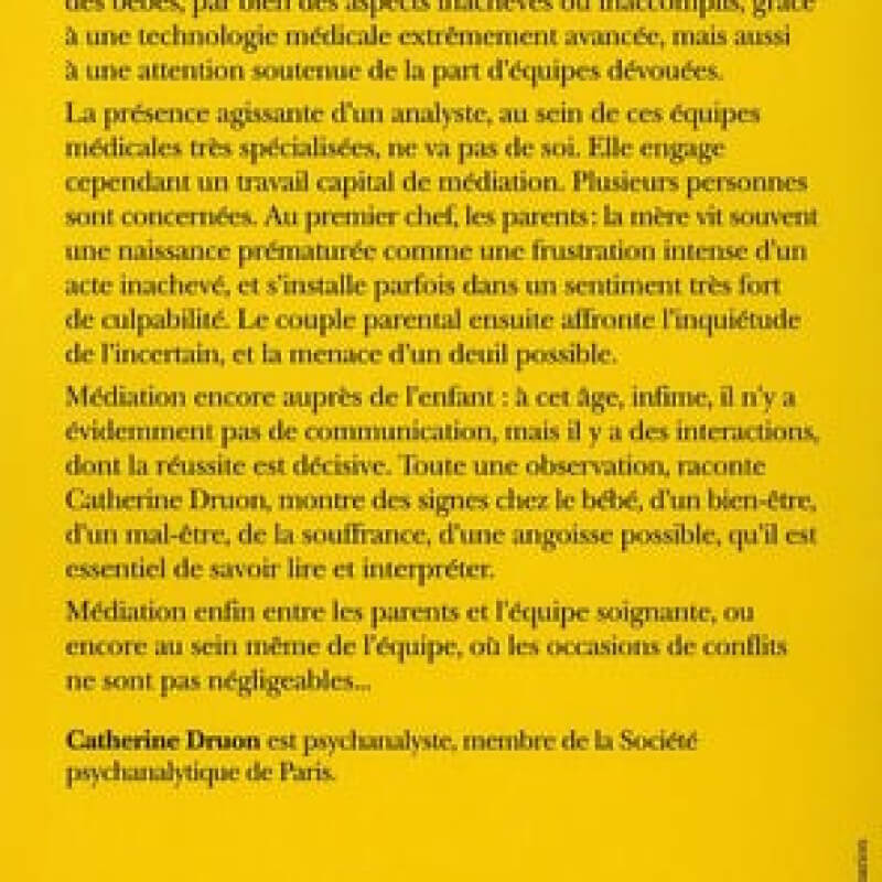 À escuta do bebé prematuro, guia prático Catherine Druon capa livro