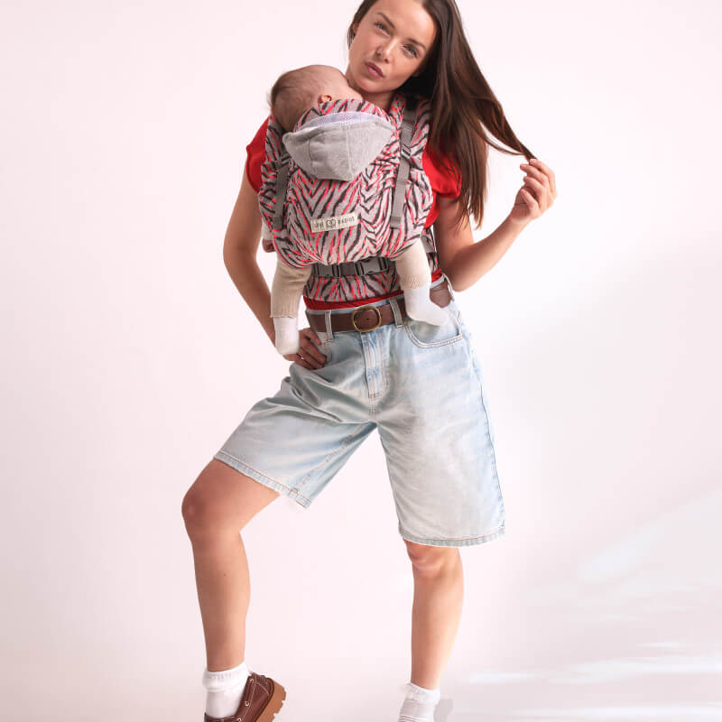 marsupio un po' retrò love radius hoodiecarrier 2 pink bazar